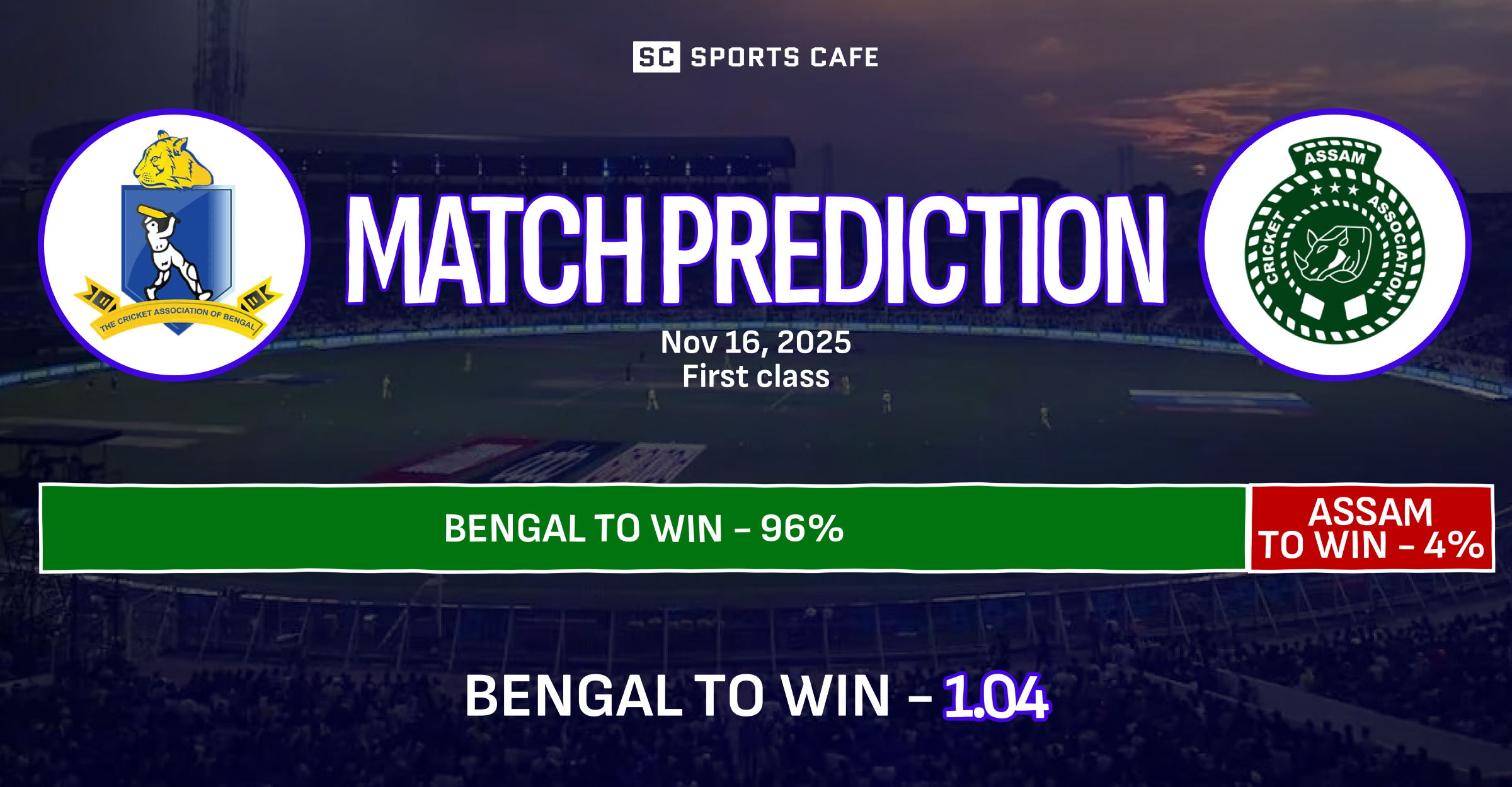 Bengal vs Assam Match Prediction